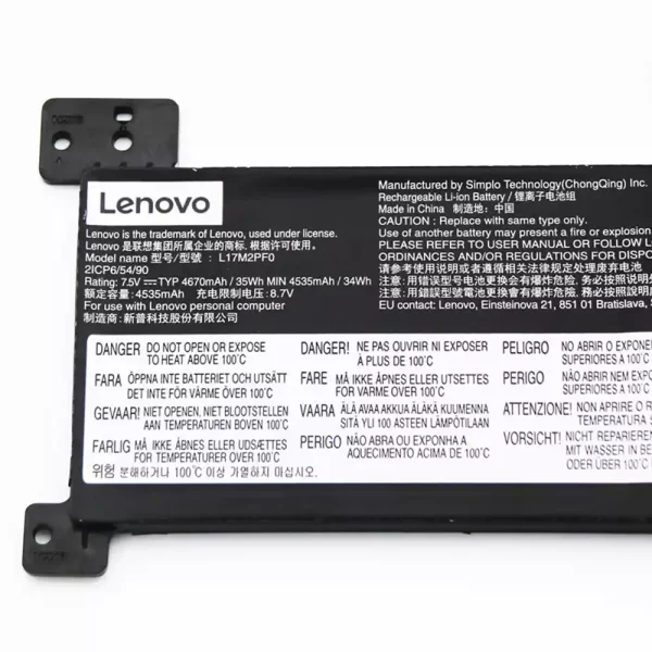 原裝筆記本電池 [LENOVO]聯想 L17M2PF0 L17L2PF0 L17M2PF1：圖片 3