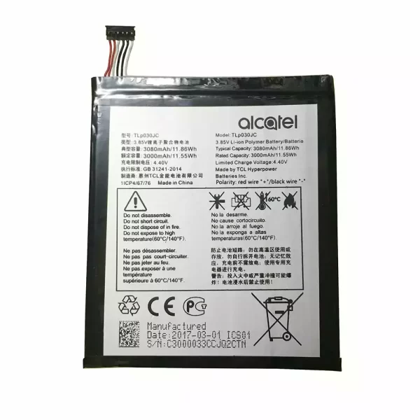 原裝電池 TLP030JC 適用於 Alcatel
