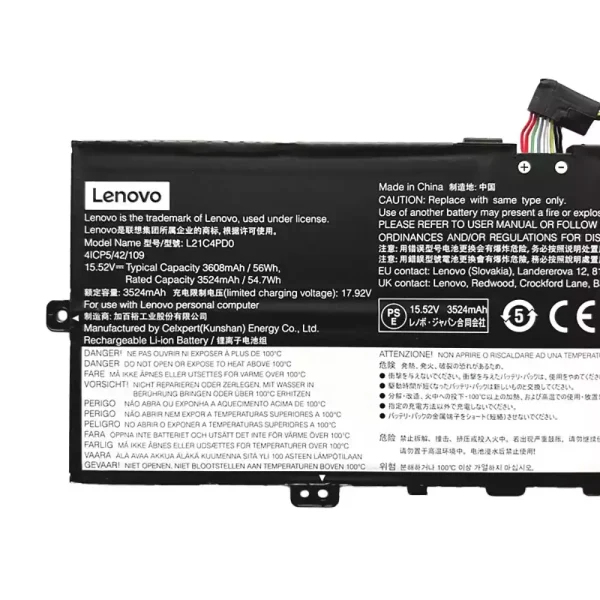筆電 電池 適用於 [LENOVO]聯想 L21B4PD0 L21C4PD0 L21M4PD0：圖片 3