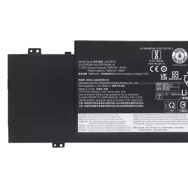 筆電 電池 適用於 [LENOVO]聯想 L20C4PF2 L20D4PF2 L20M4PF2：圖片 3