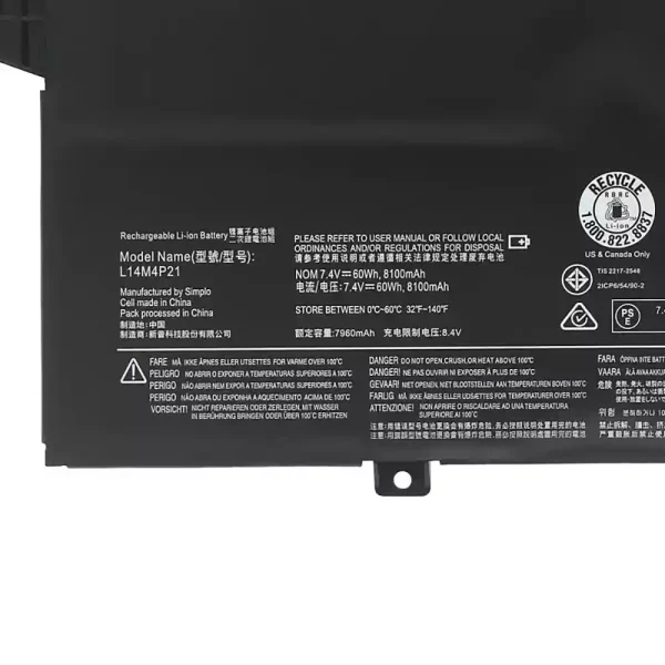 筆電 電池 適用於 [LENOVO]聯想 L14M3P22 L14S3P21：圖片 3
