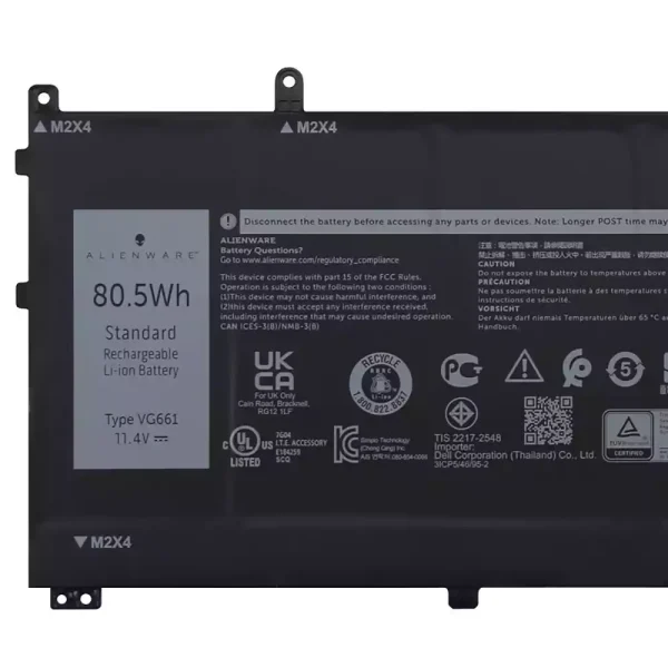 筆電 電池 適用於 [DELL]戴爾 VG661 V4N84,[DELL]戴爾 Alienware x14 R1 R2：圖片 3