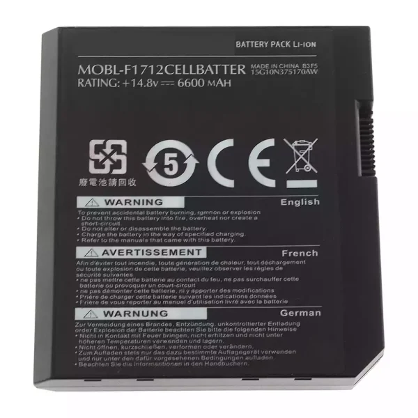 筆電 電池 適用於 [DELL]戴爾 Alienware M17x L062056 MOBL-F1712CELL