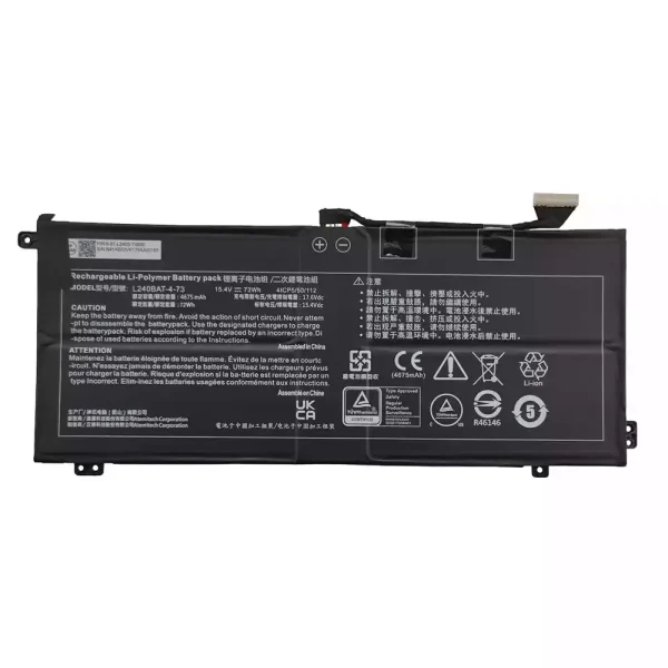 筆電 電池 適用於 L240BAT-4-73