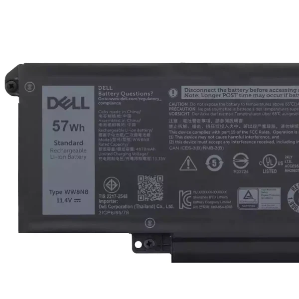 筆電 電池 適用於 [DELL]戴爾 WW8N8 66DWX：圖片 3