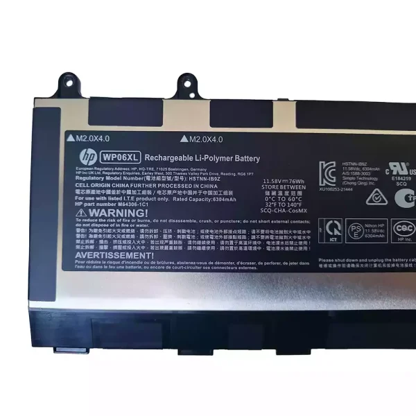 筆電 電池 適用於 [HP]惠普 WP06XL：圖片 3