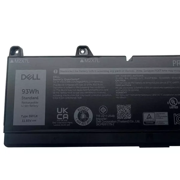 筆電 電池 適用於 [DELL]戴爾 3RFGX 1XM5X：圖片 3