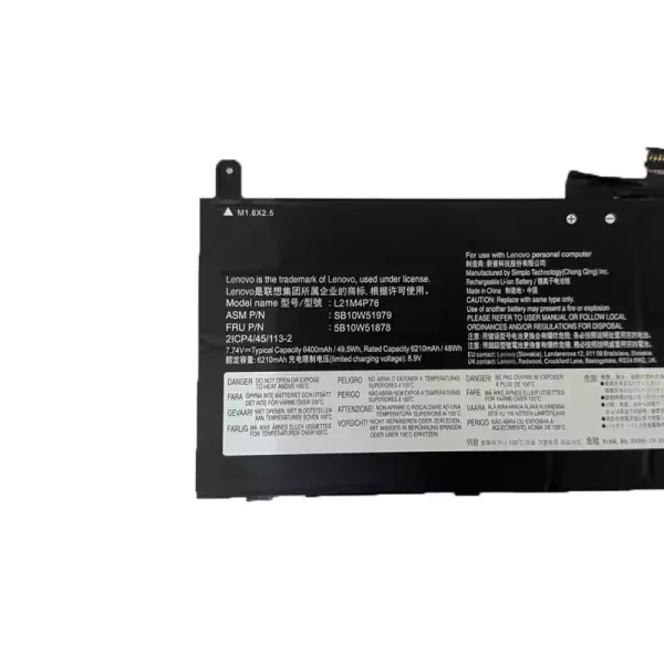 筆電 電池 適用於 [LENOVO]聯想 L21M4P76 L21D4P76：圖片 3