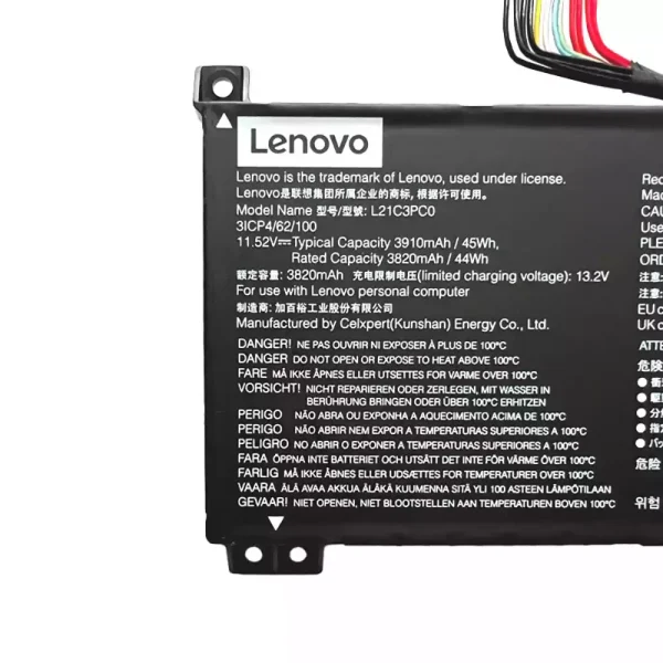 筆電 電池 適用於 [LENOVO]聯想 L21C3PC0 L21D3PC0 L21L3PC0 L21M3PC0：圖片 4