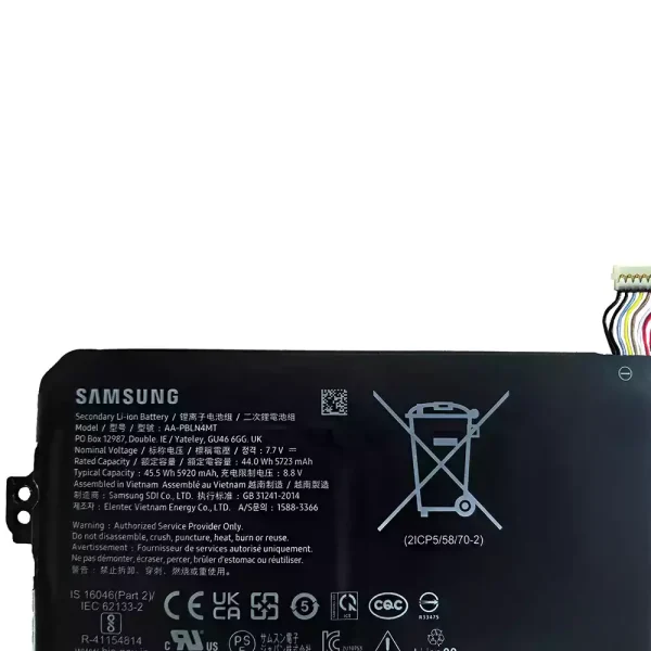 筆電 電池 適用於 Samsung AA-PBLN4MT AA-PBQN4TR：圖片 3