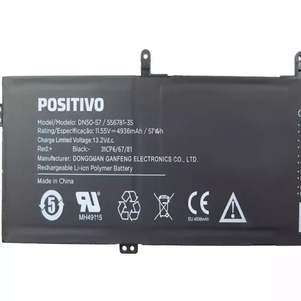 筆電 電池 適用於 POSITIVO DN50-57 556781-3S：圖片 3