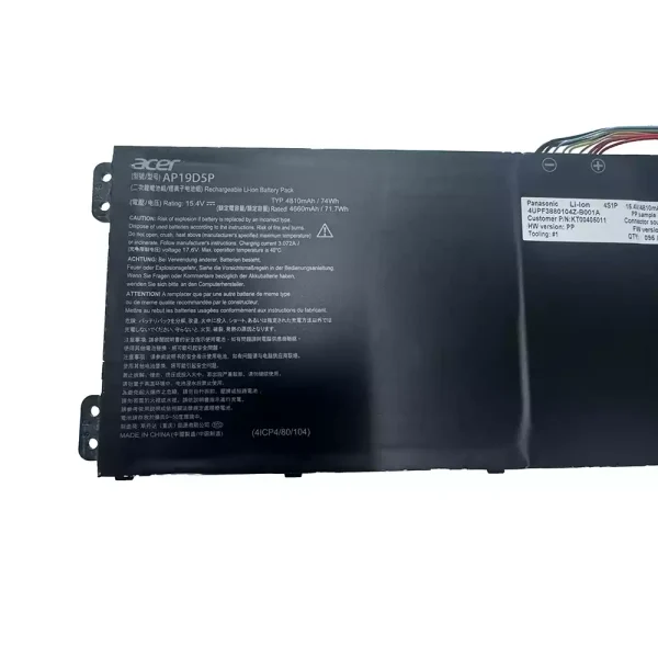 筆電 電池 適用於 [ACER]宏基 AP19D5P：圖片 3