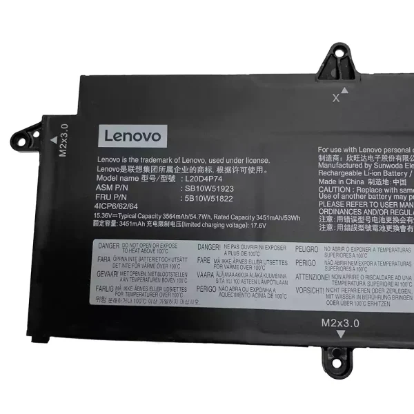 筆電 電池 適用於 [LENOVO]聯想 L20M4P74 L20C4P74：圖片 2