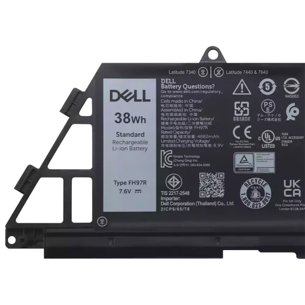 筆電 電池 適用於 [DELL]戴爾 FH97R 76KVG 599M7：圖片 3