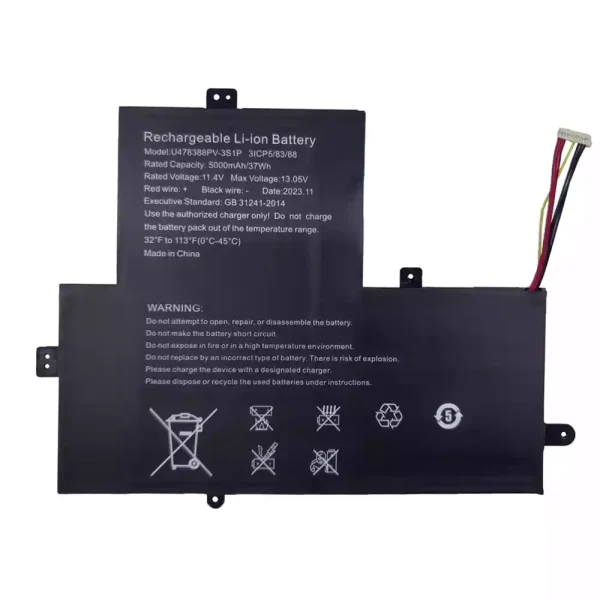 筆電 電池 適用於 U478388PV-3S1P