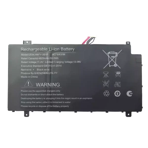 筆電 電池 適用於 U536396PV-3S1P