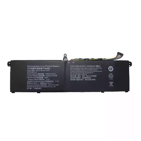 筆電 電池 適用於 AEC3166124-4S1P