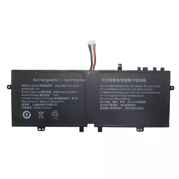 筆電 電池 適用於 AEC3987118-2S1P