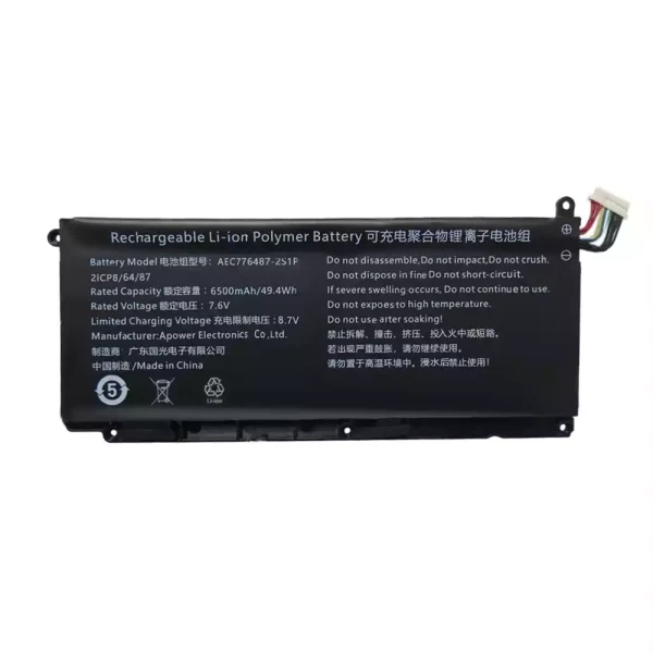筆電 電池 適用於 AEC776487-2S1P
