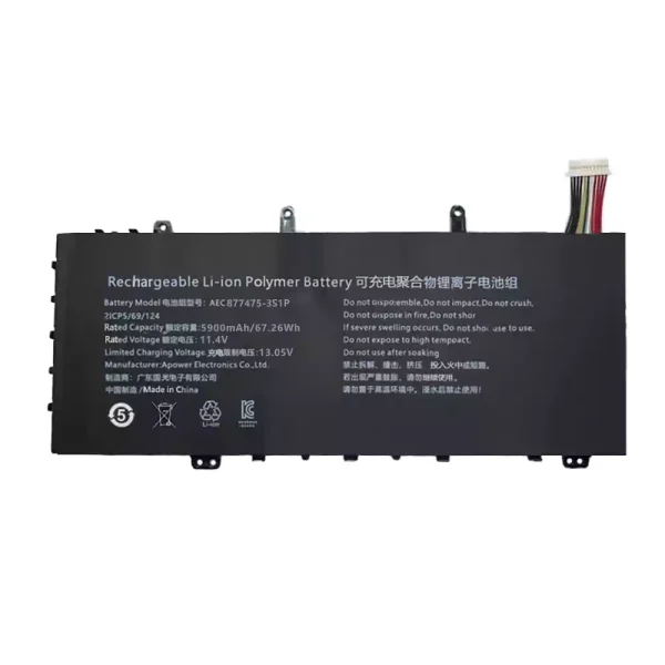 筆電 電池 適用於 AEC677475-3S1P