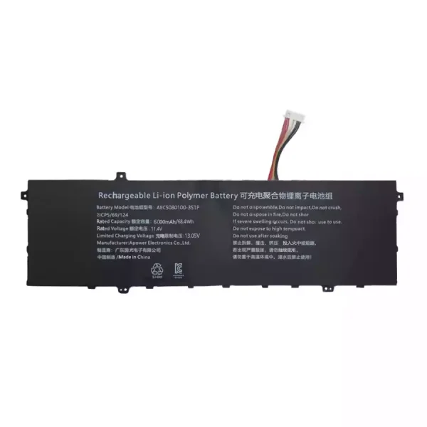 筆電 電池 適用於 AEC5080100-3S1P