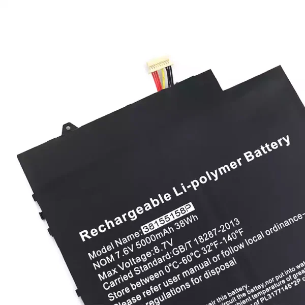 筆電 電池 適用於 38155158P Jumper EZBook X4 Pro：圖片 3