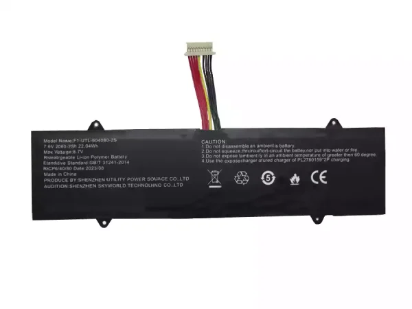 筆電 電池 適用於 F1-UTL-604080-2S