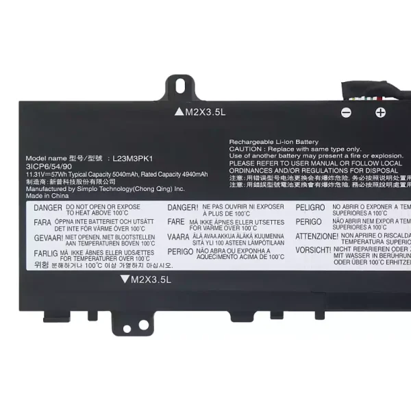 筆電 電池 適用於 [LENOVO]聯想 L23M3PK1 L23X3PK1 L23B3PK1 L23D3PK1 L23C3PK1：圖片 3