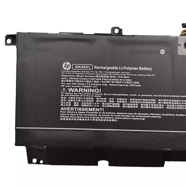 筆電 電池 適用於 [HP]惠普 QK06XL：圖片 3