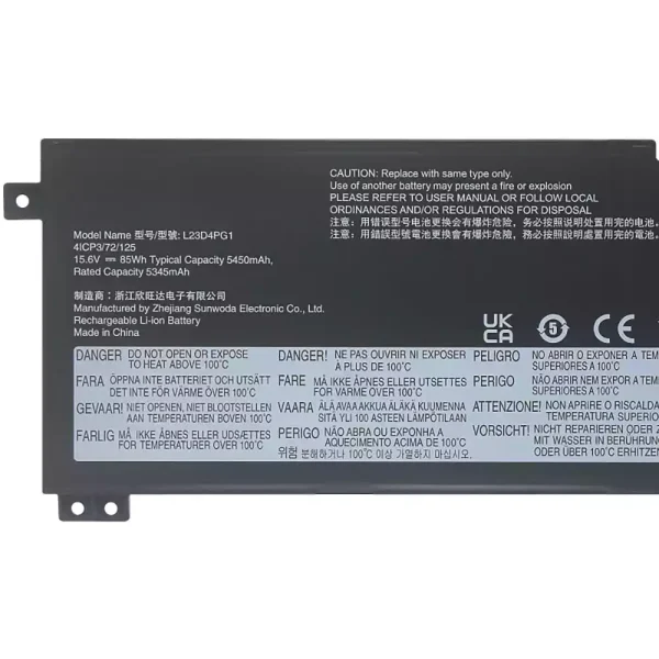 筆電 電池 適用於 [LENOVO]聯想 L23N4PG1 L23X4PG1 L23D4PG1：圖片 3