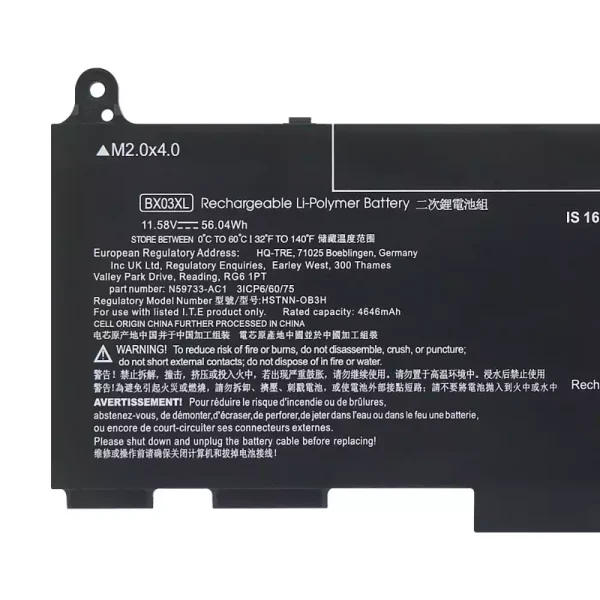 筆電 電池 適用於 BX03XL：圖片 3