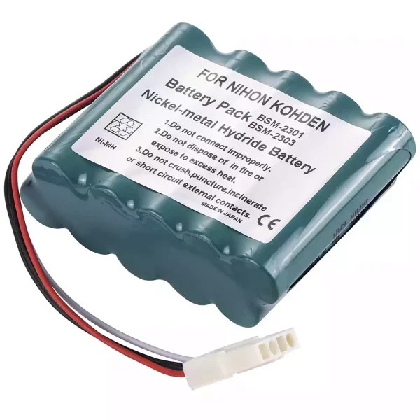 高品質電池 適用於 Nihon Kohden WS-231P,QI-231P,QI-236P,BSM-73：圖片 2