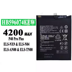 電池 HB596074EEW 適用於 HUAWEI P40 Pro Plus