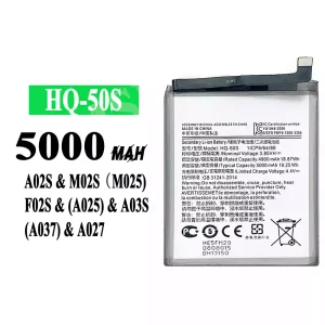 電池 HQ-50S 適用於 Samsung A02S/M02S/M025/F02S/A025/A03S/A037/A027