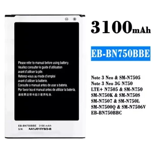 電池 EB-BN750BBE EB-BN750BBC 適用於 Samsung Note 3 Neo