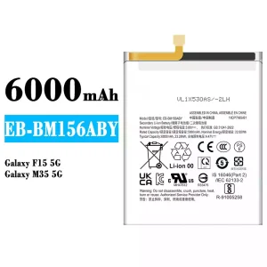 電池 EB-BM156ABY 適用於 Samsung Galaxy F15 5G/Galaxy M35 5G