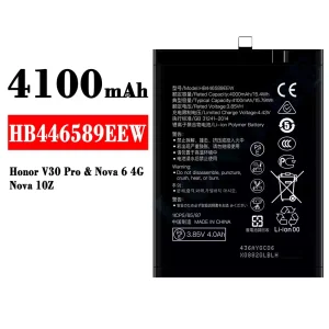 電池 HB446589EEW 適用於 HUAWEI Honor V30 Pro/Nova 6 4G/Nova 10Z