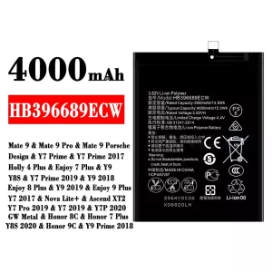 電池 HB396689ECW 適用於 HUAWEI Mate 9 / Mate 9 Pro / Enjoy 7 Plus / Y9 / Y8S / Y9 2018 / Enjoy 8 Plus / Y9 2019 / Enjoy 9 Plus / Y7 2017 / Nova Lite+ /Y7 Pro 2019 / Y7 2019 / Y7P 2020 / Honor 8C / Honor 7 Plus/Y8S 2020 / Honor 9C /