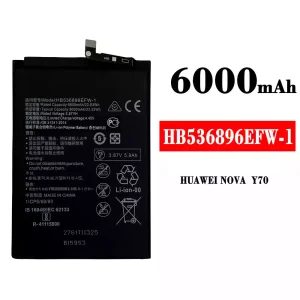 電池 HB536896EFW-1 適用於 HUAWEI NOVA Y70