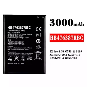 電池 HB476387RBC 適用於 HUAWEI 3X Pro