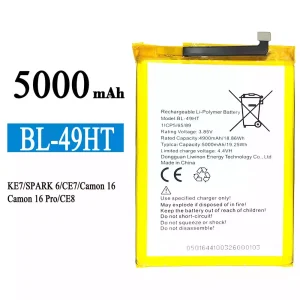 電池 BL-49HT 適用於 Tecno KE7 / SPARK 6 / Camon 16 /Camon 16 Pro