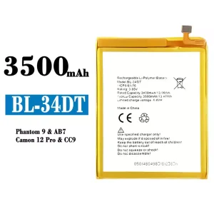 電池 BL-34DT 適用於 Tecno Phantom 9/ Camon 12 Pro