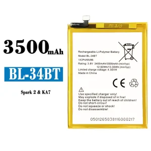 電池 BL-34BT 適用於 Tecno KA7 / Spark 2
