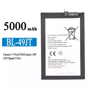 電池 BL-49JT 適用於 Tecno Camon 17 Pro / Camon 18P / Spark 8 Pro