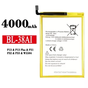 電池 BL-38AI 適用於 Tecno P13 / P13 Plus / P31 / P32 / P33 / W5504
