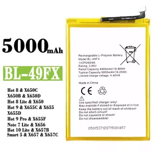 電池 BL-49FX 適用於 Infinix Hot 8 /Hot 8 Lite / Hot 9 / Hot 9 Pro / Note 7 Lite / Hot 10 Lite / Smart 5