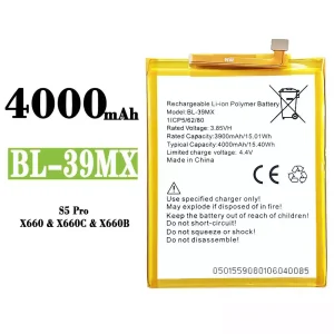 電池 BL-39MX 適用於 Infinix S5 Pro