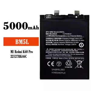 電池 BM5L 適用於 Xiaomi Redmi K60 Pro