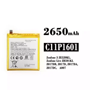 電池 C11P1601 適用於 Asus Zenfone 3 / Zenfone Live