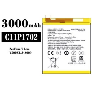 電池 C11P1702 適用於 Asus ZenFone V Live